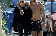 robin wright giraudet clement husband shirtless stroll relations popping donned jacket