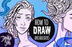 drawing dreadlocks draw hair tutorial