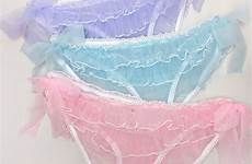 sheer panties ruffled knickers pink ruffle lingerie panty frills underwear blue frilly purple cute nylon through babydoll goth nylons ropa