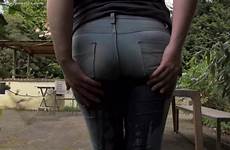 peeing desperate jeans thisvid girl public her sasha