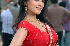 hot anita saree hassanandani sexy anitha actress stills red telugu pallu spicy less indian unseen tamil blouse labels