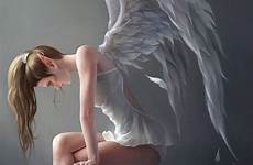 angel girl fantasy wallpapers wallpaper wings