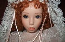porcelain doll elke 1993 desiree curly red coa tall box hair