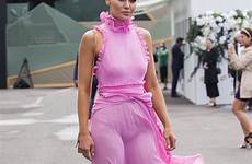 jodi underwear her anasta melbourne cup body accidentally off shows frock wind sheer pink clings line oh fashion pretty flashes
