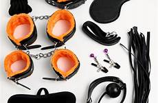 bondage fetish set sex games pu faux fur pcs kit