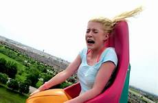 roller coaster blonde girl ride reaction leviathan girls wonderland hilarious riding petite cute canada