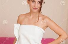 towel woman wrapped young dreamstime preview female white