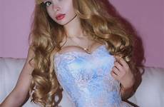 russian blonde big boobs model kenova women blue anzhelika eyes dress face indoors photography wallpaper rabbits sitting wallhere