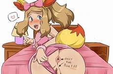 pokemon anime serena xxx cosplay upskirt pussy panties ass rule 34 anus fennekin female animal skirt edit hud big pink