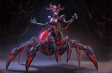 arachne weaver grim ptimm smite mythical character arachnera rachnera mythological humanoid goddess robots spiders cyborg