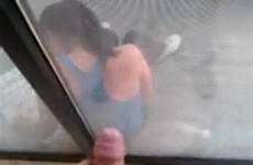 stranger cumshot unsuspecting window behind cock smutty naked amateur male