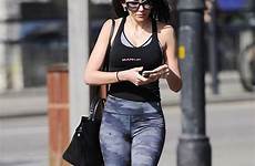 michelle keegan tights tight essex mail daily workout flaunts enviable frame top her gym leggings celebrity hawtcelebs scroll down video