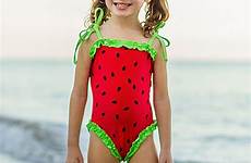 bikini girls girl swimsuit little kids toddler ruffle watermelon swimwear swimsuits cute piece zulily red outfits baby infant clothes choose