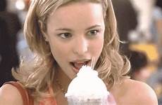 rachel mcadams gif hot chick cream licking gifs part ice fanpop giphy delicious brighten