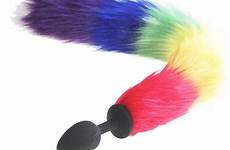 tail butt plug sex dog rainbow toy tails anal roleplay bullet buttplug spot fox lover couples game toys