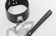 sex collar slave leash neck women rivets ring leather adult men