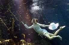 lingerie britta cenote fashion shoot underwater