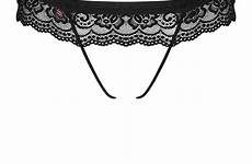 panties revealing thong thin straps crotch lace open ob crotchless