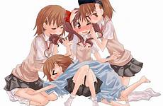 misaka mikoto index aru majutsu kuroko shirai order last imouto zerochan certain magical four girls request artist