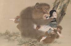 kobayashi shunga bonhams japanese erotic painting monkey shungagallery girl activities woman