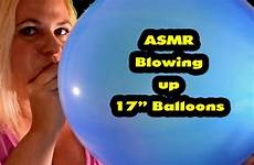 blowing asmr balloons