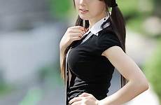 sexy model upskirt korean asian hot girl school