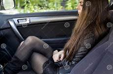 car pantyhose short skirt legs girl young woman seductive long preview