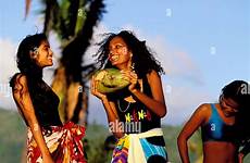 mauritius women mauritian island dancing young palm tree country alamy stock african
