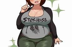 girl sexy anime character manga fat chubby girls thicc drawing female plus size cute gluttony dessins inspo illustration saved comics