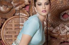 sunny leone saree hot blue actress beautiful photoshot break gorgeous looking very after model here