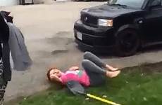 girl shovel hit fight head year old herself barefoot fugate she afterwards blow social being another yard over spread stepping