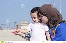 egyptian beach mother muslim arab baby egypt her girl preview
