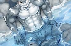 shark furry gay sharks male anthro buff gaf muscle naked nsfw tumblr cock サメ anubis todex