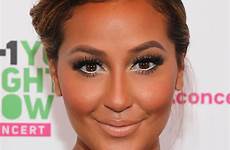 skin adrienne bailon tanned spray tan hair orange looks worst makeup lipstick style too tanning tans nude do over but