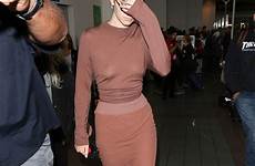 nipple sweater sheer kendall jenner teen airport fashion br pants frees pictured ref lax angeles seen california los