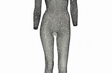 open bodystocking crotch fishnet dots sleeves shimmering elegant long small le
