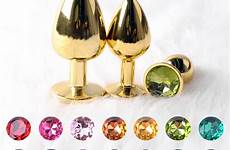 sex butt plug toys anal adult 3pcs stainless beads golden dream steel metal sweet set toy