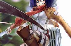 ackerman mikasa titan attack pixiv zerochan