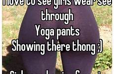 pants thong yoga showing