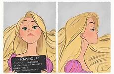 rapunzel mugshot disney princess princesses dark mugshots sex popsugar fan criminals artist these their