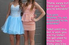 tg captions forced sissy prom boys caps boy girls girly feminization used sisterly clean courtney visit fiction tales cap transgender