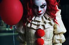 pennywise cosplay halloween mujer girl disfraces costume clown miedo female disfraz payaso scary costumes joker maquillaje sexy terror featuring clowns