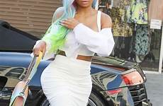 chyna blac colorful makes kardashian public backgrid rob amid appearance drama hair pic