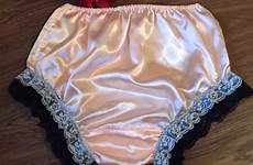 apricot silky pale satin knickers