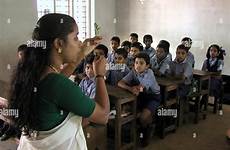 students teacher saint botany painet alamy class india female