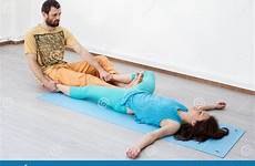 thai massage stretching pair legs