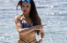 lizzie cundy swimsuit mallorca cheeky aznude enjoys hawtcelebs bod toned