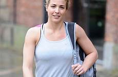 gemma atkinson tights booty spandex toned hollyoaks stroll gotceleb celebsla celebmafia mirror