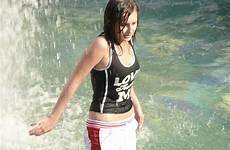 candid college girls sexy wet shirts playing wetlook teen fountain summer