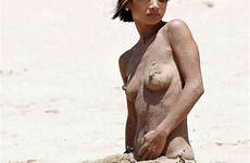 ling bai nipples hawaii beach actress her topless flashes